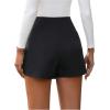 imageSHENHE Womens Elegant Knot Side High Waisted Wrap Skort Twisted Mini Skirt ShortsBlack