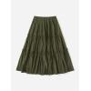 imageSHENHE Womens High Rise Tiered Frill Ruffled Flowy Loose A Line Midi SkirtArmy Green