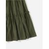 imageSHENHE Womens High Rise Tiered Frill Ruffled Flowy Loose A Line Midi SkirtArmy Green