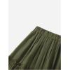 imageSHENHE Womens High Rise Tiered Frill Ruffled Flowy Loose A Line Midi SkirtArmy Green