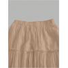 imageSHENHE Womens High Rise Tiered Frill Ruffled Flowy Loose A Line Midi SkirtKhaki