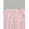 imageSHENHE Womens High Rise Tiered Frill Ruffled Flowy Loose A Line Midi SkirtLight Pink