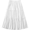 imageSHENHE Womens High Rise Tiered Frill Ruffled Flowy Loose A Line Midi SkirtWhite