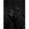 imageSHENHE Womens Mesh Drop Waist Ruffle Hem Short Skirt Bow Front Layer Y2K Streetwear Mini SkirtBlack