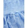 imageSHENHE Womens Mesh Drop Waist Ruffle Hem Short Skirt Bow Front Layer Y2K Streetwear Mini SkirtLight Blue