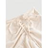 imageSHENHE Womens Plus Size Layered Ruffle Hem Ruched Drawstring Asymmetrical Flowy Midi SkirtApricot