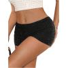 imageSHENHE Womens Sequin Mini Shorts Sparkly Low Rise Bodycon Y2k Sexy Hot Pants Rave Club Micro ShortsBlack
