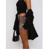 imageSHENHE Womens Sexy Leopard Mini Skirt Y2k Low Rise Bodycon Cheetah Animal Summer Party Micro SkirtLight Brown