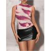 imageSHENHE Womens Y2k PU Leather Mini Skirt Sexy Low Rise Belted Bodycon Micro Skirt Party ClubBlack