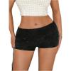 imageSHENHE Womens Sequin Mini Shorts Sparkly Low Rise Bodycon Y2k Sexy Hot Pants Rave Club Micro ShortsBlack