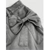 imageSHENHE Womens Denim Mini Skirt Bowknot Straight Jean Skirt Summer Cute Mini SkirtsGrey