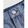 imageSHENHE Womens Denim Mini Skirt Bowknot Straight Jean Skirt Summer Cute Mini SkirtsLight Wash
