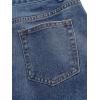 imageSHENHE Womens Denim Mini Skirt Low Rise Button Zip Fly Casual Y2k Mini Jean SkirtBlue a