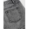 imageSHENHE Womens Denim Mini Skirt Low Rise Button Zip Fly Casual Y2k Mini Jean SkirtLight Grey