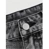 imageSHENHE Womens Denim Mini Skirt Low Rise Button Zip Fly Casual Y2k Mini Jean SkirtLight Grey
