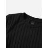 imageSHENHE Womens Drawstring Shirt Ribbed Crop Top Short Sleeve Ruched TeeBlack a