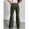imageSHENHE Womens Drawstring Waist Bell Bottom Flare Leg Sweatpants Sports Causal PantsArmy Green
