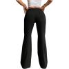 imageSHENHE Womens Drawstring Waist Bell Bottom Flare Leg Sweatpants Sports Causal PantsBlack