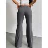 imageSHENHE Womens Drawstring Waist Bell Bottom Flare Leg Sweatpants Sports Causal PantsDark Grey
