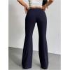 imageSHENHE Womens Drawstring Waist Bell Bottom Flare Leg Sweatpants Sports Causal PantsDeep Blue