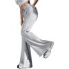 imageSHENHE Womens Drawstring Waist Bell Bottom Flare Leg Sweatpants Sports Causal PantsLight Grey