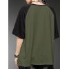 imageSHENHE Womens Graphic Half Sleeve Drop Shoulder Crewneck Oversized T Shirt TopsStar Army Green