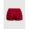 imageSHENHE Womens Low Rise Y2k Shorts Elastic Waist Bloomer Shorts Bow Coquette Mini ShortsPlus Burgundy