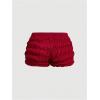 imageSHENHE Womens Low Rise Y2k Shorts Elastic Waist Bloomer Shorts Bow Coquette Mini ShortsRed