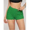 imageSHENHE Womens Mini Shorts Casual Textured Straight Leg Knit Low Elastic Waist Bodycon ShortsGreen