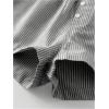 imageSHENHE Womens Striped Low Rise Shorts Drawstring Tie Button Front Summer Casual Mini ShortsBlack