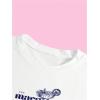 imageSHENHE Womens Summer Graphic Crop Tee Crew Neck Short Sleeve Funny Fitted T Shirt TopBlue White Drinks Print