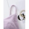 imageSHENHE Womens V Neck Spaghetti Strap Furry Cute Top Fluffy Knit Crop Cami Top TankMauve Purple