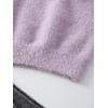 imageSHENHE Womens V Neck Spaghetti Strap Furry Cute Top Fluffy Knit Crop Cami Top TankMauve Purple