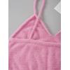 imageSHENHE Womens V Neck Spaghetti Strap Furry Cute Top Fluffy Knit Crop Cami Top TankPink