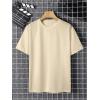 imageSHENHE Mens Letter Graphic T Shirts Slogan Print Crew Neck Short Sleeve Casual Tees StreetwearApricot