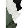 imageSHENHE Womens 3 Pieces Ribbed Knit Mock Neck Ruched Fitted Basic Crop Tank Top Green Black White Medium
