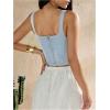 imageSHENHE Womens Denim Tank Top Sleeveless Square Neck Backless Slim Fit Y2k Crop TopLight Wash