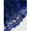 imageSHENHE Womens Goth Top Lace Trim Velvet Off Shoulder Short Sleeve Punk Top ShirtDark Blue