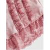 imageSHENHE Womens Goth Top Lace Trim Velvet Off Shoulder Short Sleeve Punk Top ShirtPink