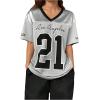 imageSHENHE Womens Mesh Football Jersey Graphic V Neck Short Sleeve Y2k Jersey Shirt Tee TopGrey