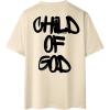 imageSHENHE Mens Letter Graphic T Shirts Slogan Print Crew Neck Short Sleeve Casual Tees StreetwearApricot
