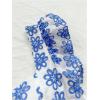 imageSHENHE Womens Floral Babydoll Tops Ruffle Sleeve Sweetheart Neck Flowy Cute Peplum Top VacationBlue and White