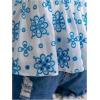 imageSHENHE Womens Floral Babydoll Tops Ruffle Sleeve Sweetheart Neck Flowy Cute Peplum Top VacationLight Blue