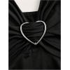 imageSHENHE Womens Goth Tank Top Y2K Heart Ring V Neck Lace Trim Sleeveless Tank TopsBlack