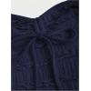 imageSHENHE Womens Halter Neck Babydoll Top Bow Front Ruched Lace Trim Flowy Tank TopDeep Blue