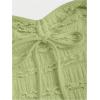 imageSHENHE Womens Halter Neck Babydoll Top Bow Front Ruched Lace Trim Flowy Tank TopGreen