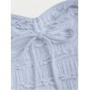 imageSHENHE Womens Halter Neck Babydoll Top Bow Front Ruched Lace Trim Flowy Tank TopLight Blue