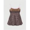 imageSHENHE Womens Lace Sleeveless Cami Crop Top Strap Summer Boho Ruffle Hem TopLeopard Print Brown