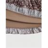 imageSHENHE Womens Lace Sleeveless Cami Crop Top Strap Summer Boho Ruffle Hem TopLeopard Print Brown