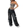 imageSHENHE Womens Leopard Print Twist Front Strapless Split Top Y2k Crop Tube Bandeau Tank TopLight Brown